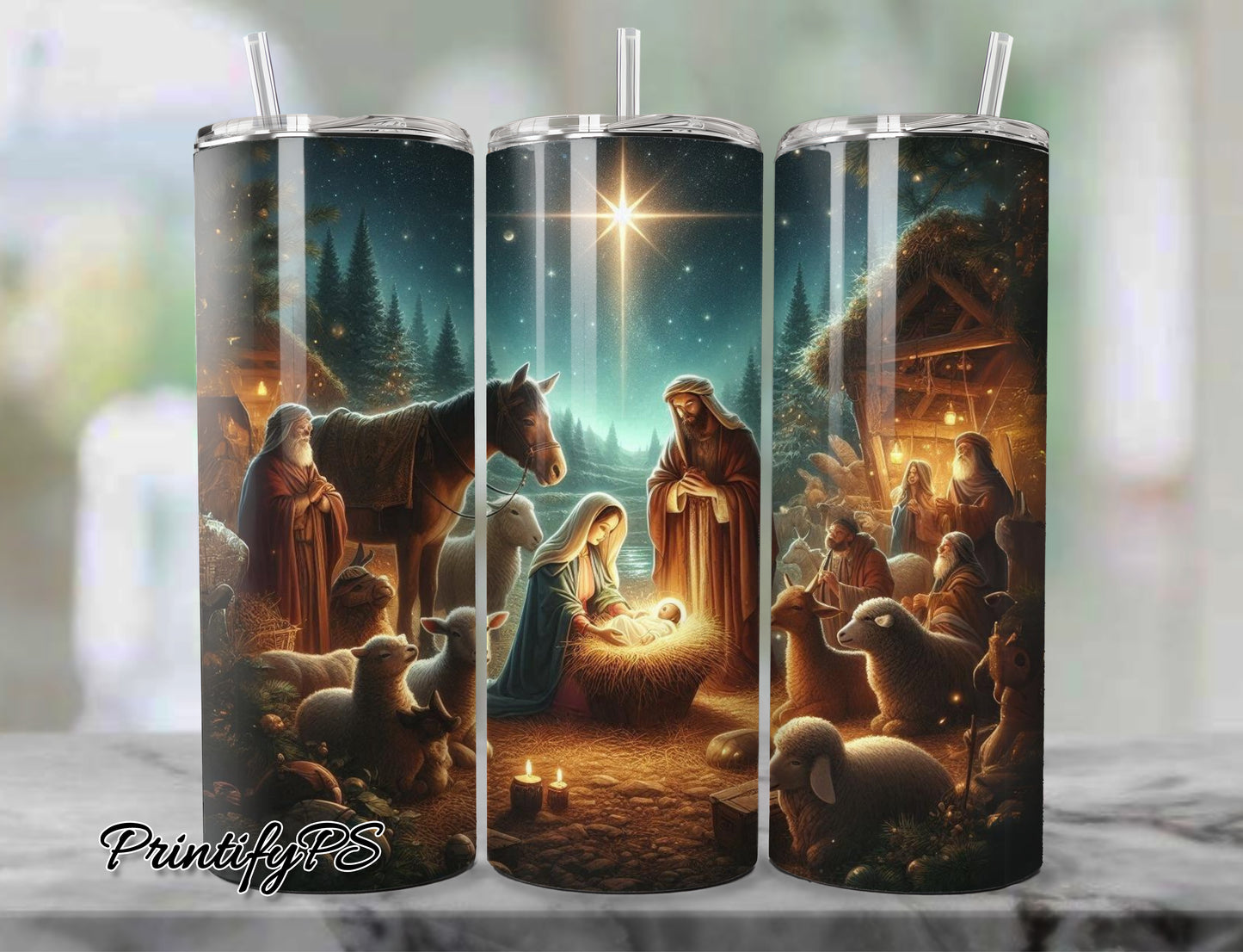 Tumbler Weihnachtskrippe 2
