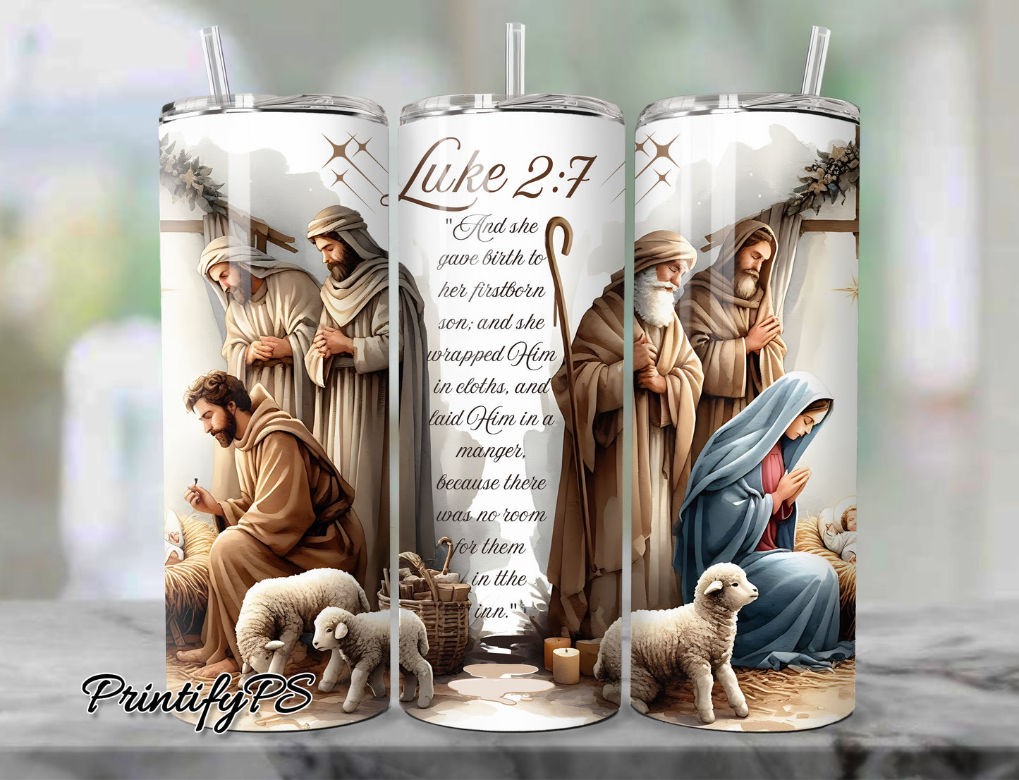 Tumbler Weihnachtskrippe 8