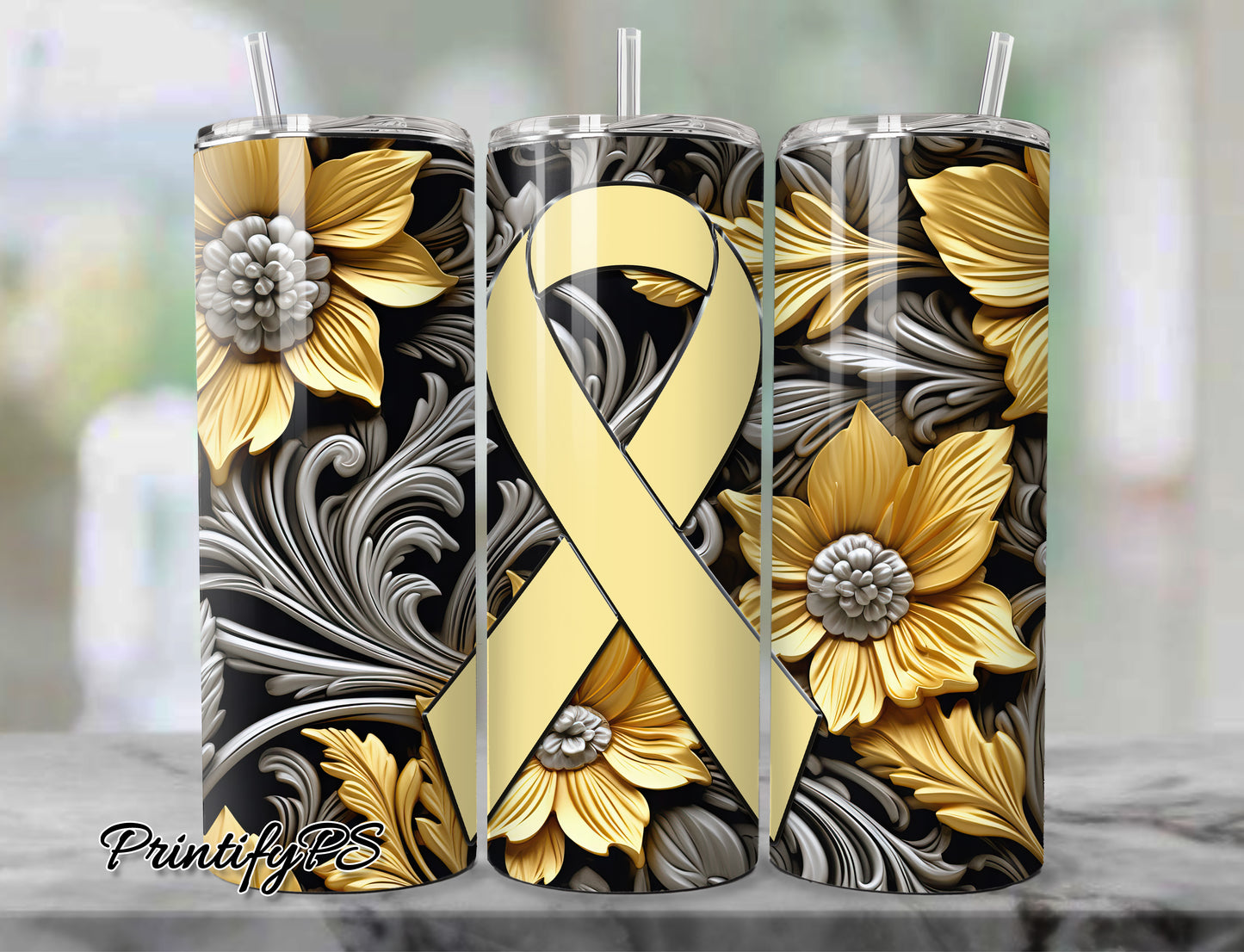 Tumbler Cancer Awareness 18