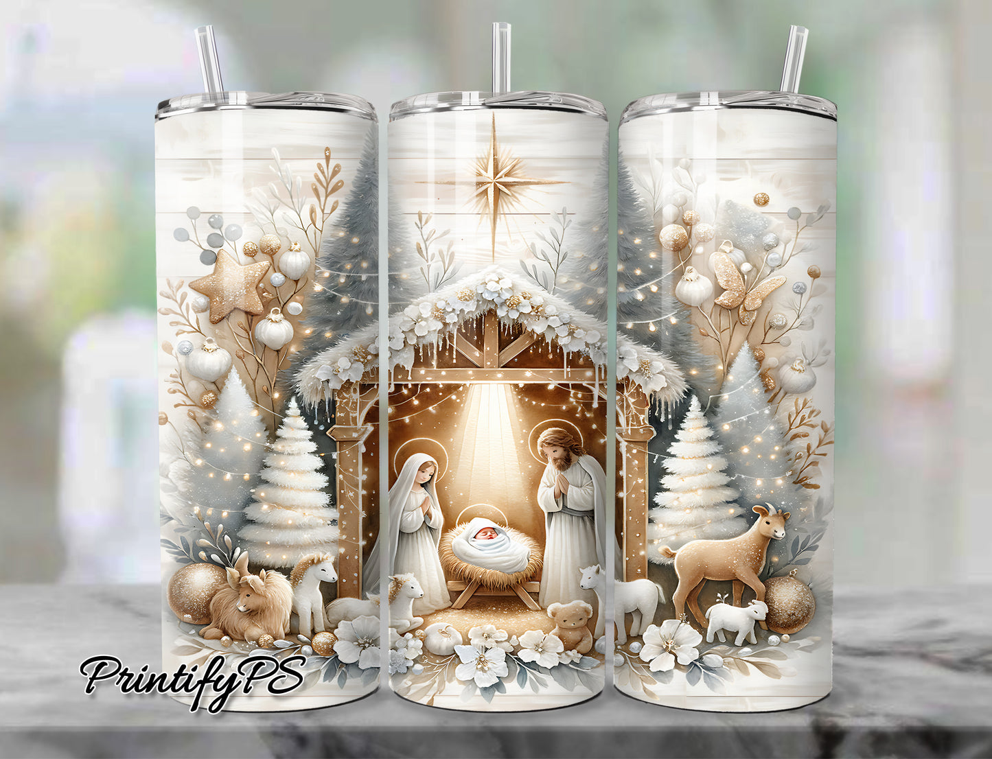 Tumbler Weihnachtskrippe 4