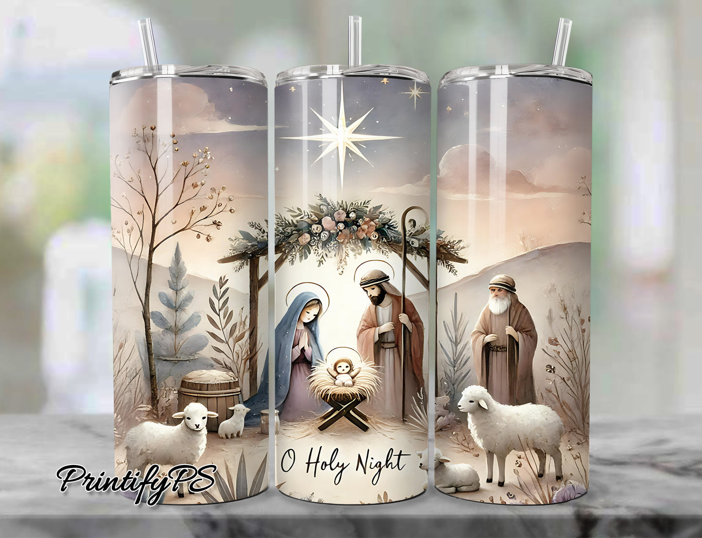 Tumbler Weihnachtskrippe 7