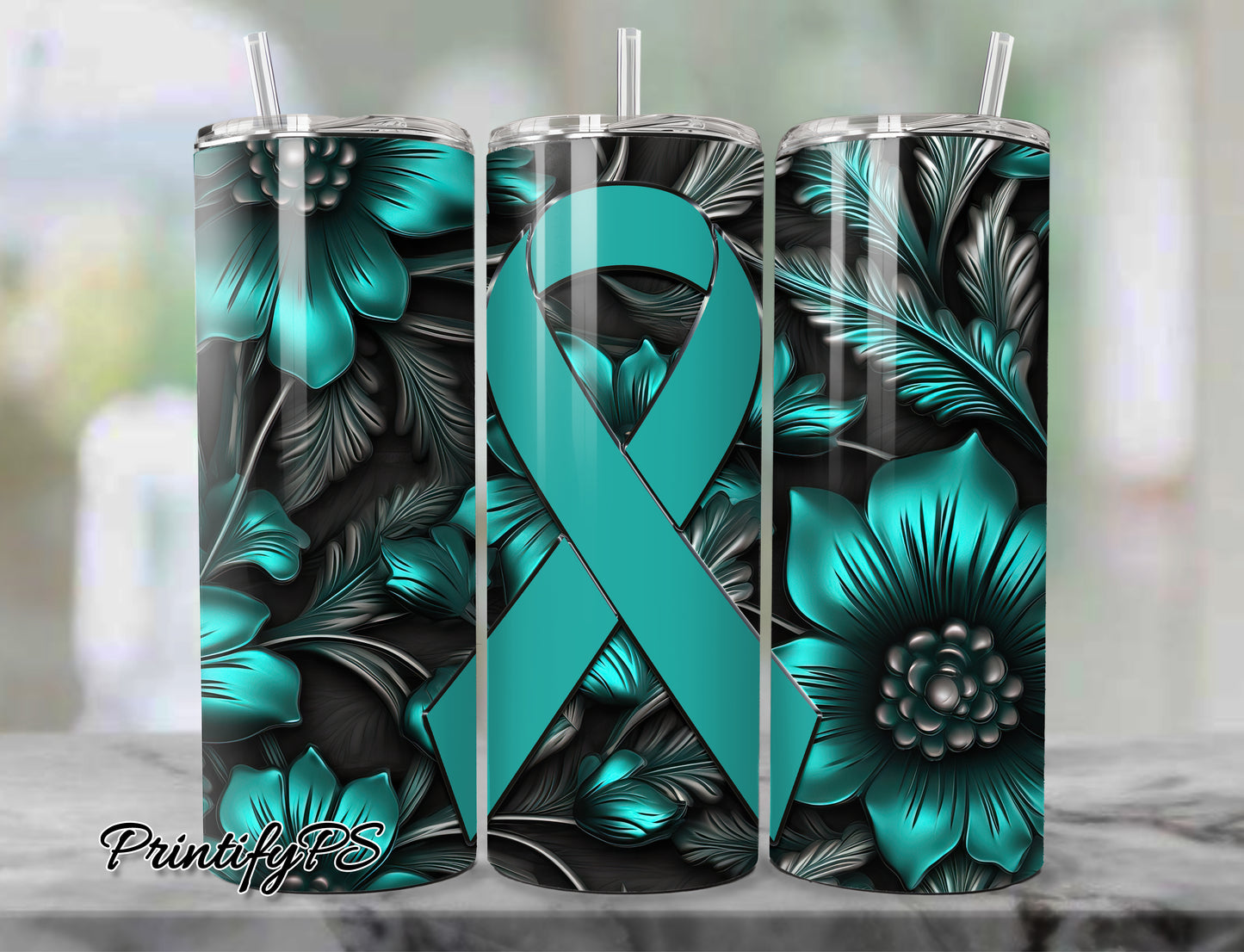 Tumbler Cancer Awareness 22