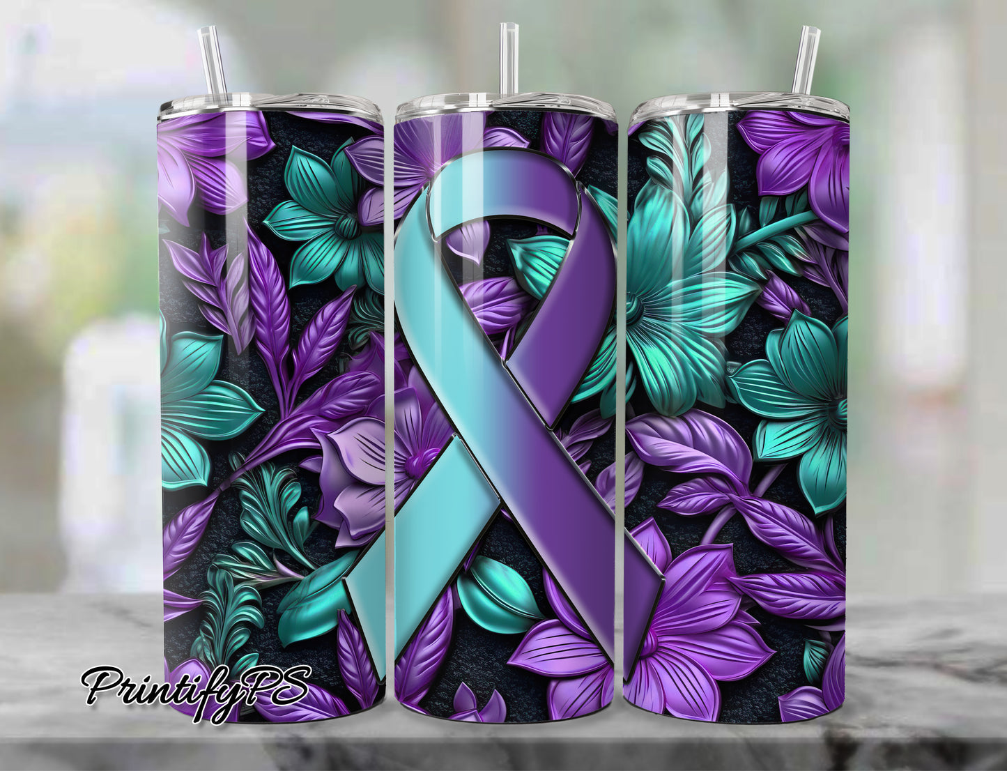 Tumbler Cancer Awareness 23