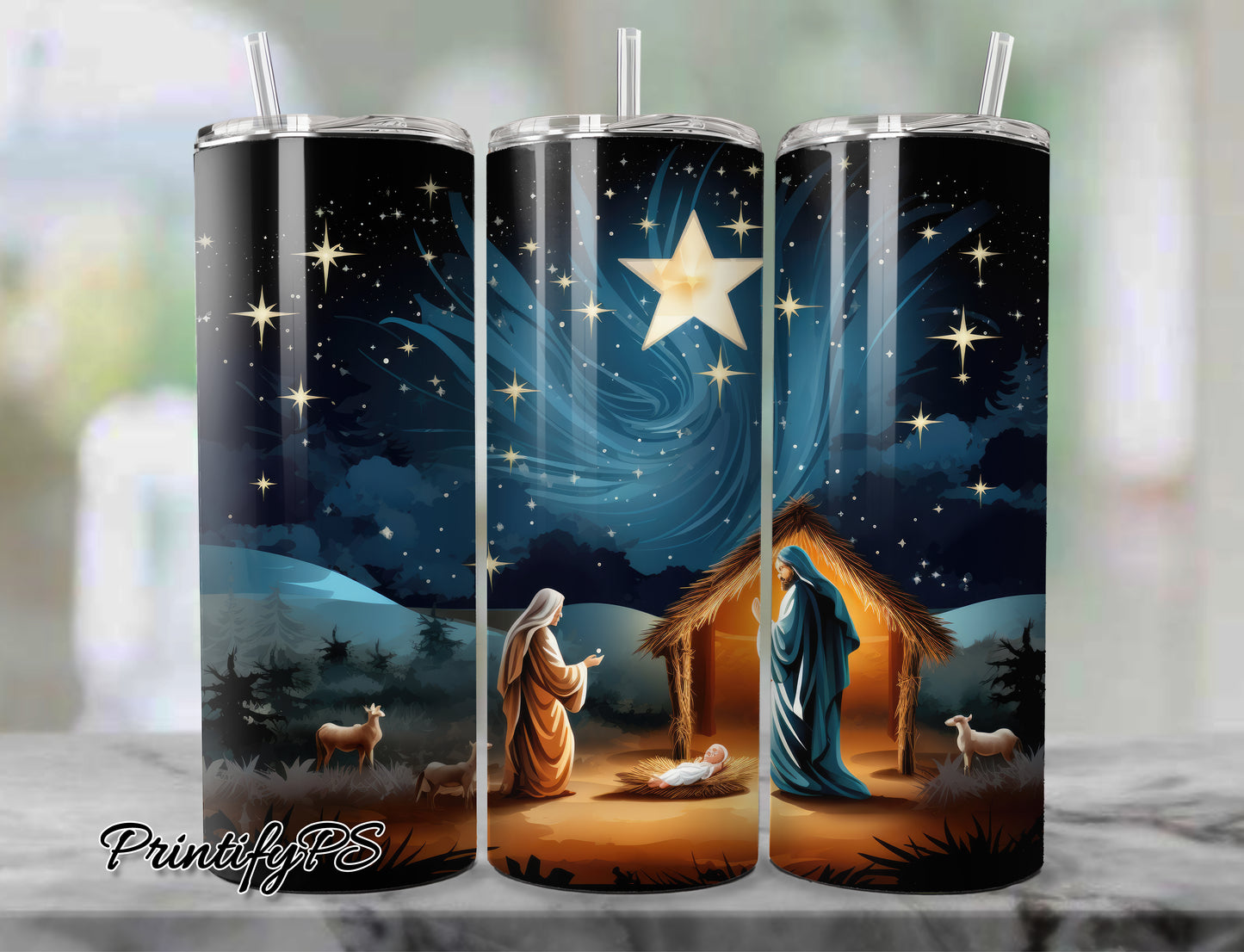 Tumbler Weihnachtskrippe 5