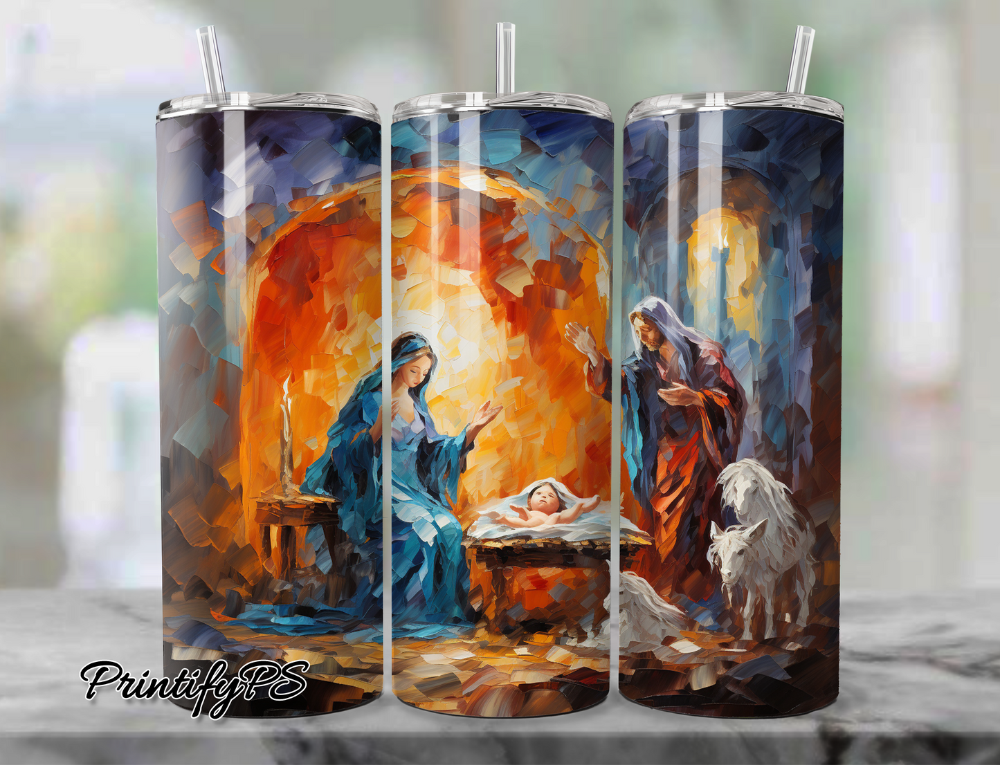 Tumbler Weihnachtskrippe 6