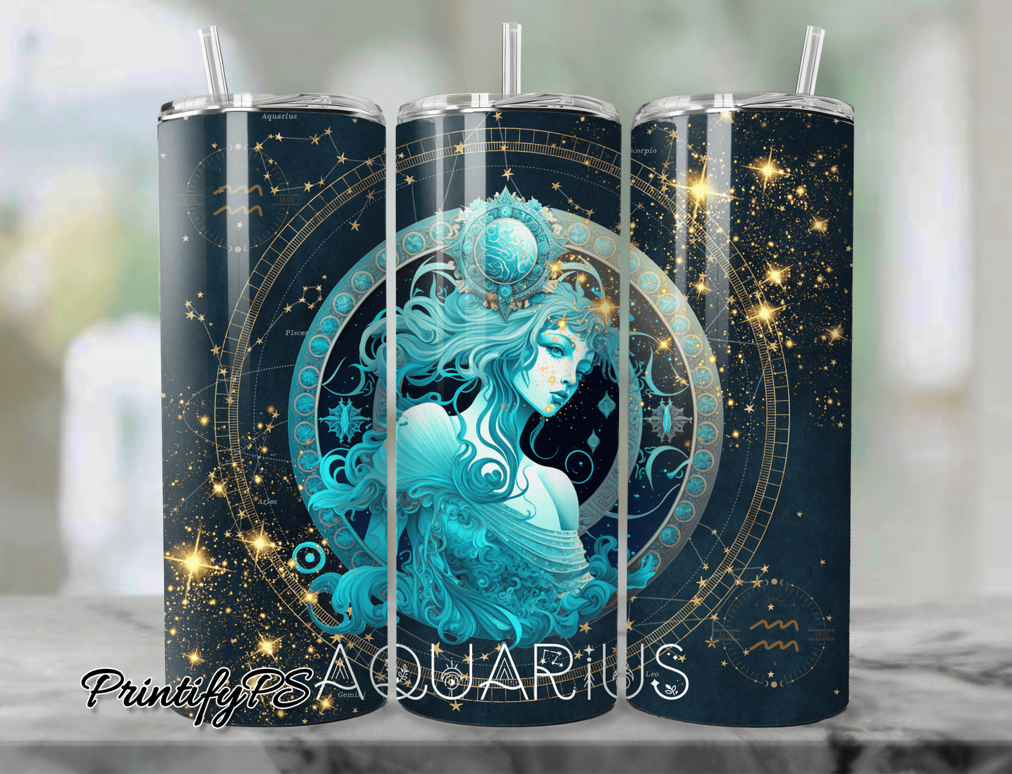 Tumbler Aquarius - PrintifyPS