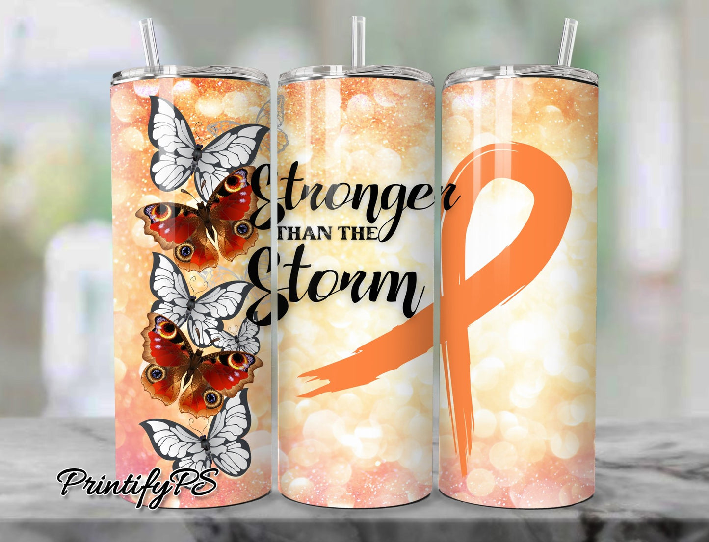Tumbler Cancer Awareness 13 - PrintifyPS
