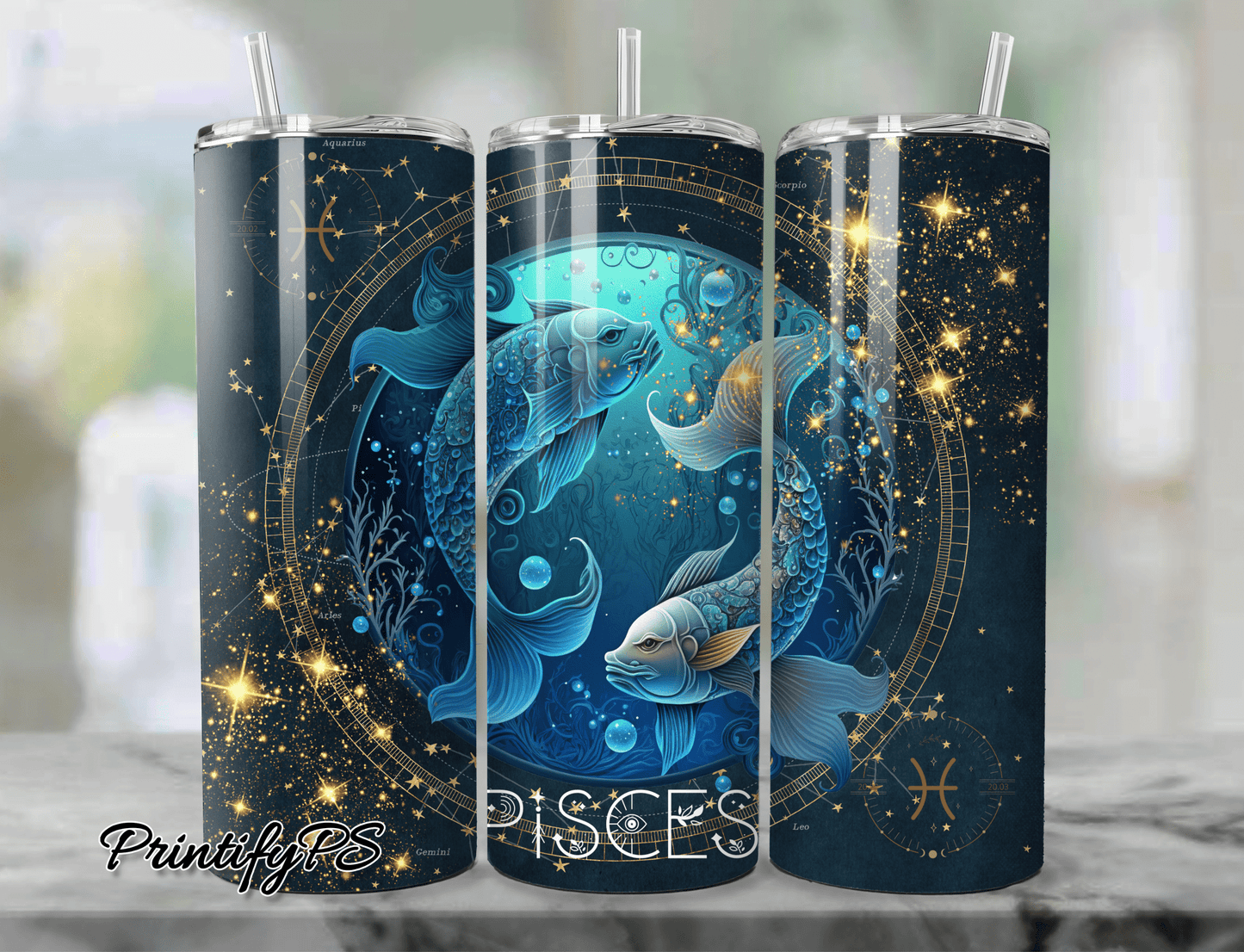 Tumbler Pisces - PrintifyPS